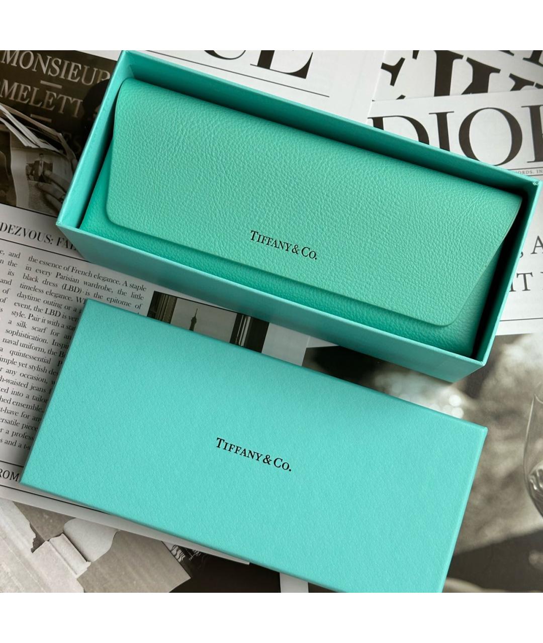 TIFFANY&CO Черные металлические солнцезащитные очки, фото 4