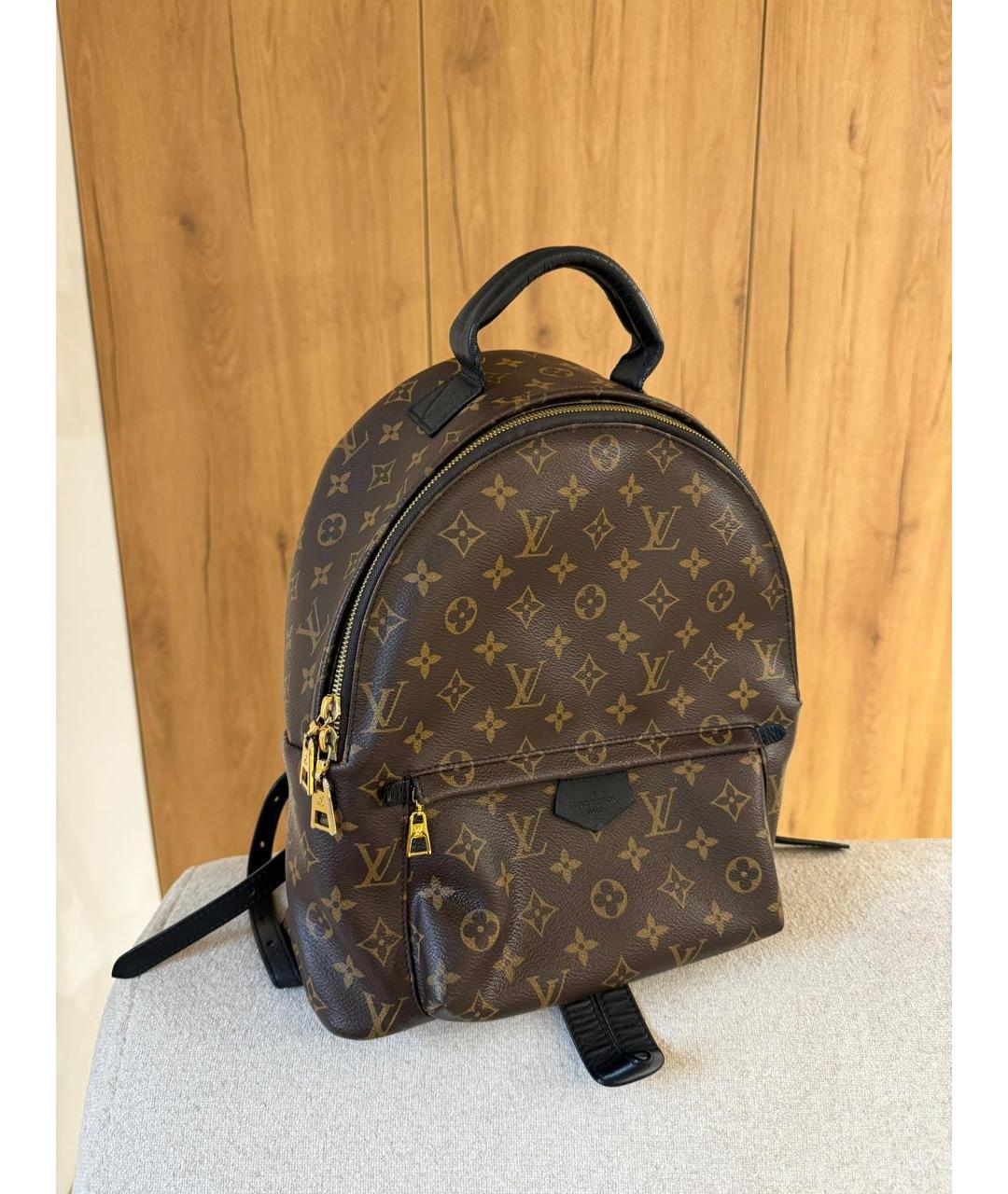 LOUIS VUITTON Коричневый кожаный рюкзак, фото 3