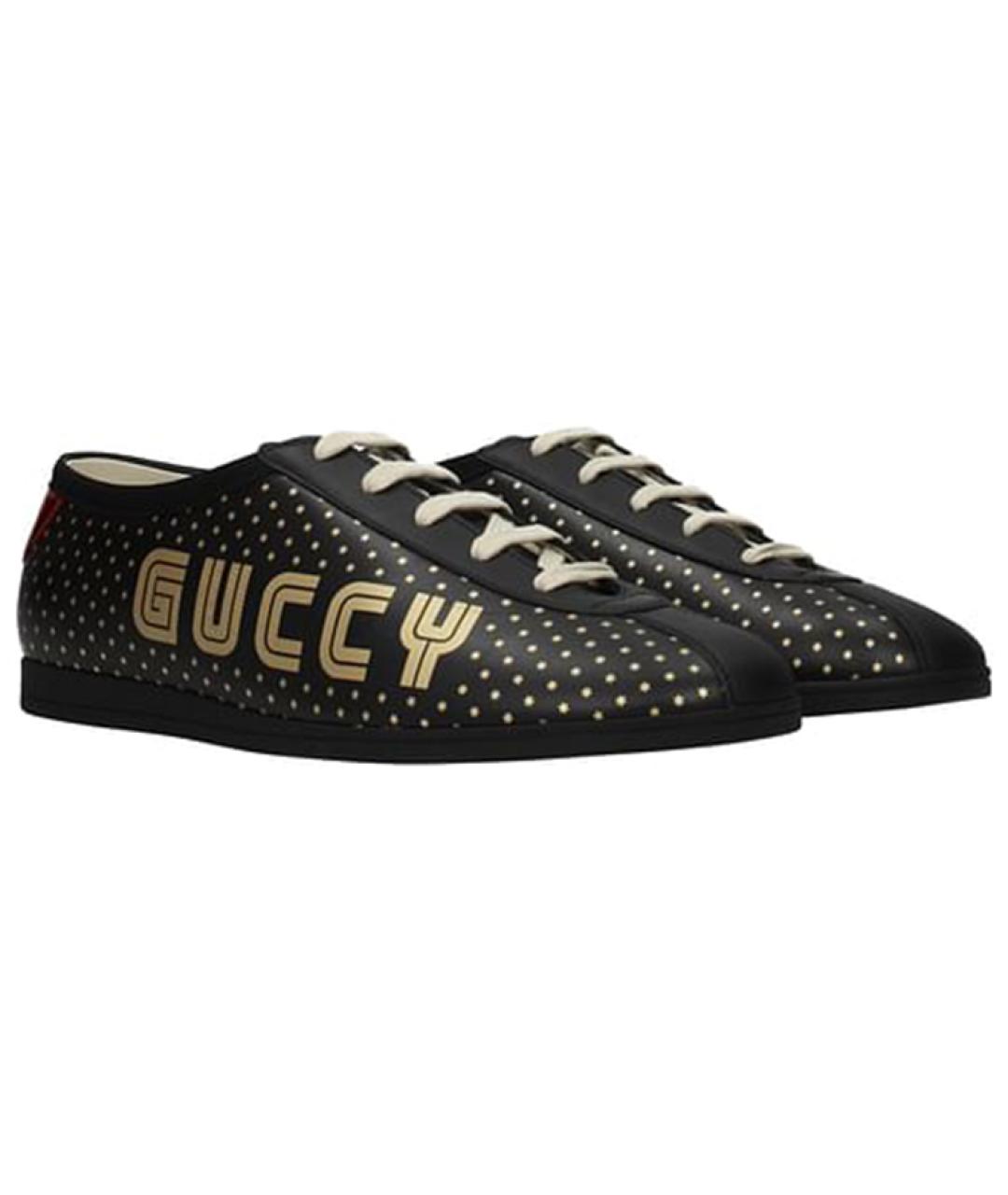 GUCCI Черные низкие кроссовки / кеды, фото 2