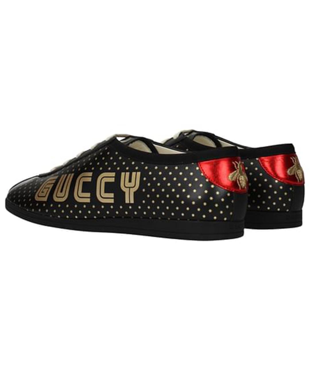 GUCCI Черные низкие кроссовки / кеды, фото 3