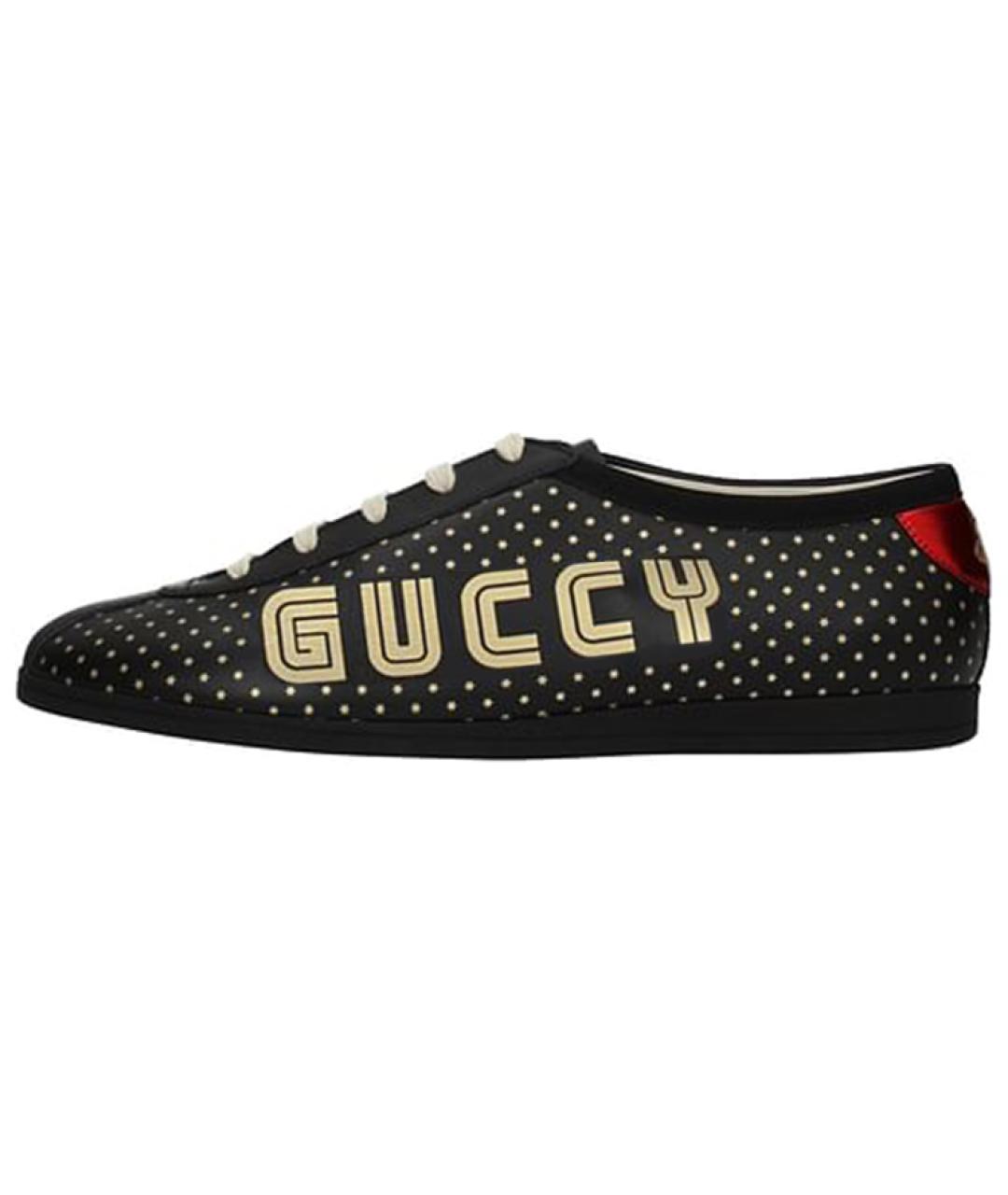 GUCCI Черные низкие кроссовки / кеды, фото 6