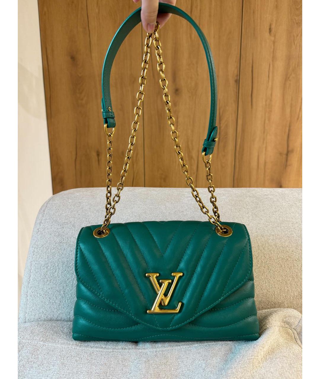 LOUIS VUITTON Зеленая кожаная сумка через плечо, фото 2