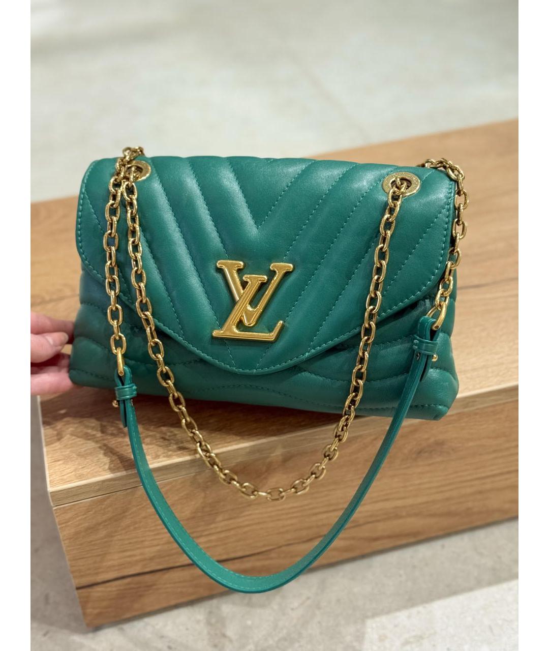 LOUIS VUITTON Зеленая кожаная сумка через плечо, фото 3