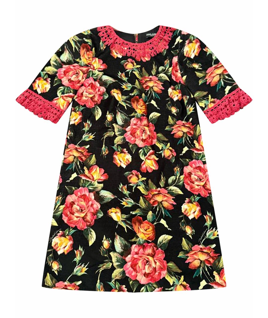 DOLCE&GABBANA Мульти хлопковое повседневное платье, фото 1