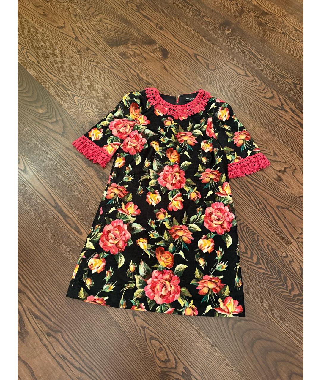 DOLCE&GABBANA Мульти хлопковое повседневное платье, фото 8