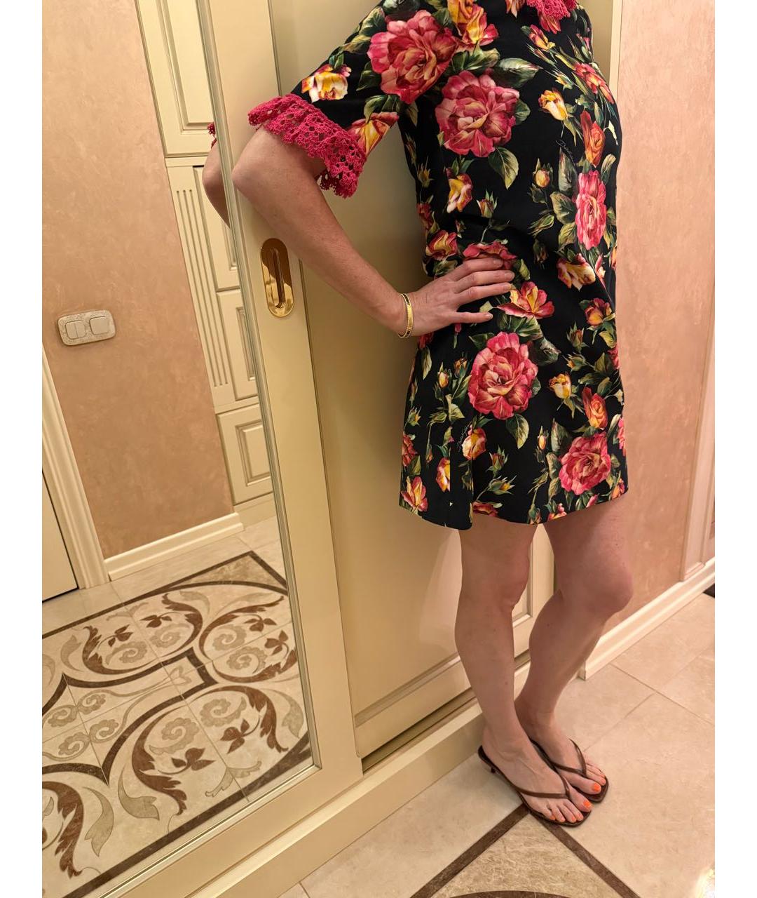 DOLCE&GABBANA Мульти хлопковое повседневное платье, фото 7