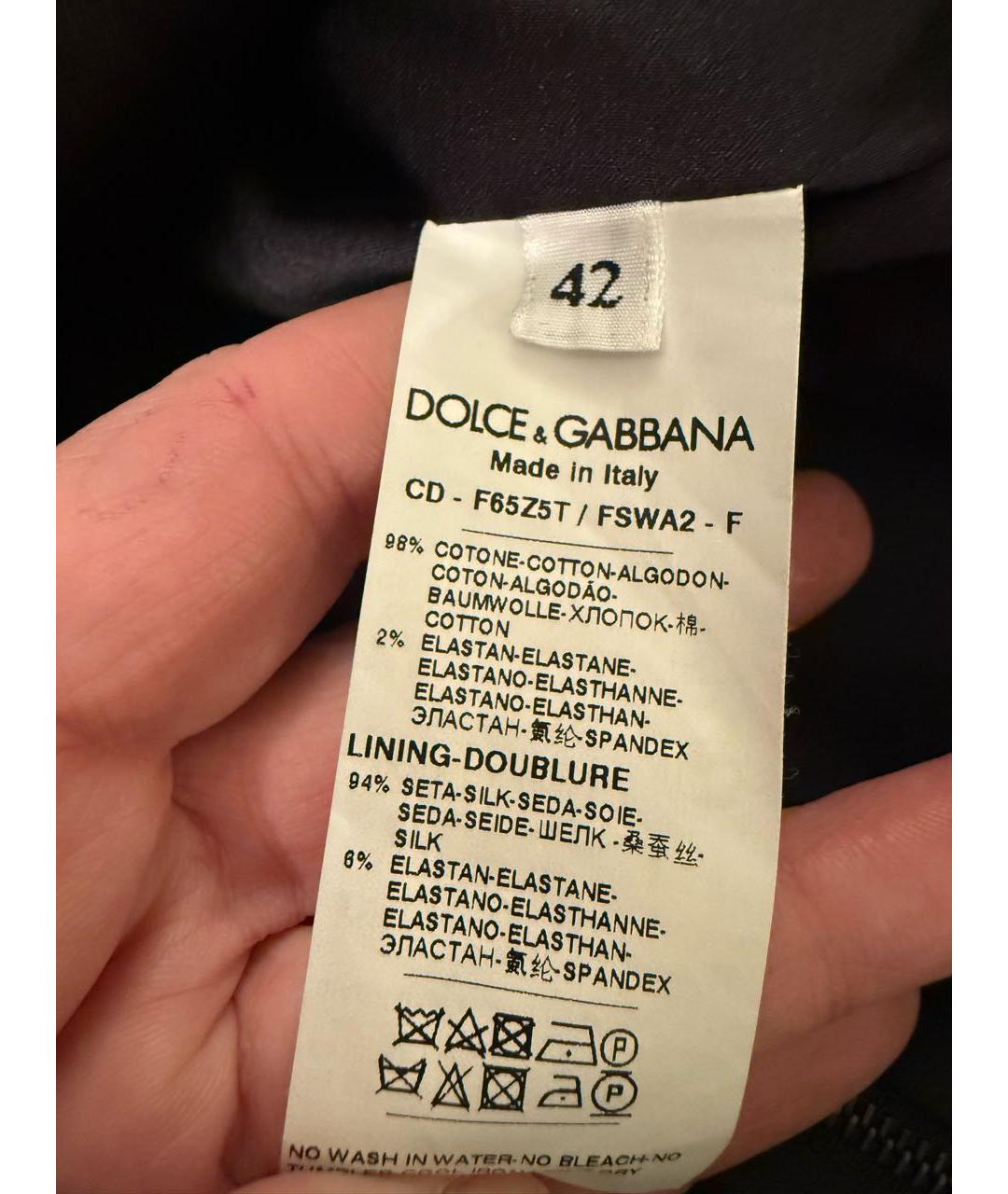 DOLCE&GABBANA Мульти хлопковое повседневное платье, фото 3