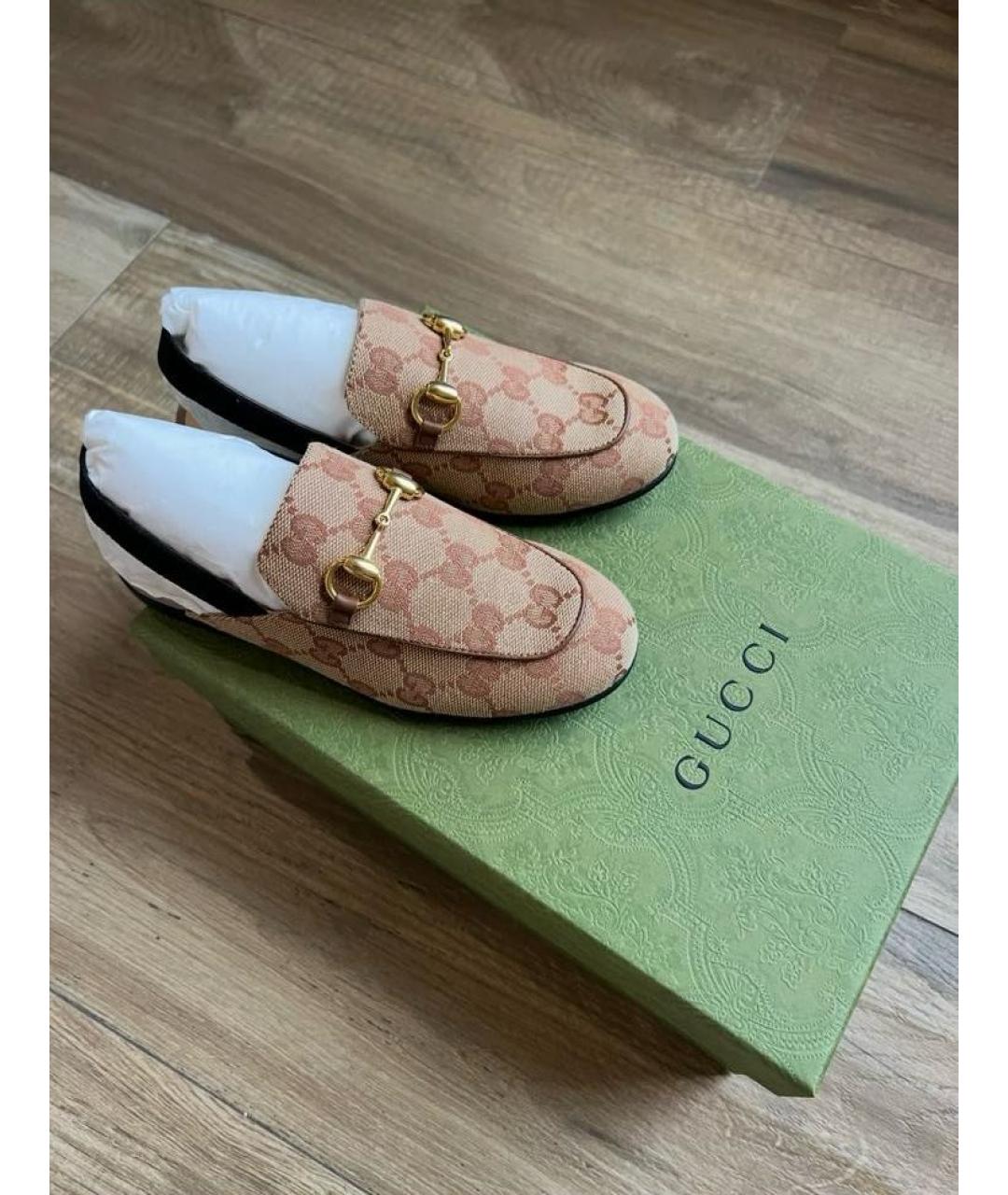 GUCCI Коричневые лоферы и мокасины, фото 2