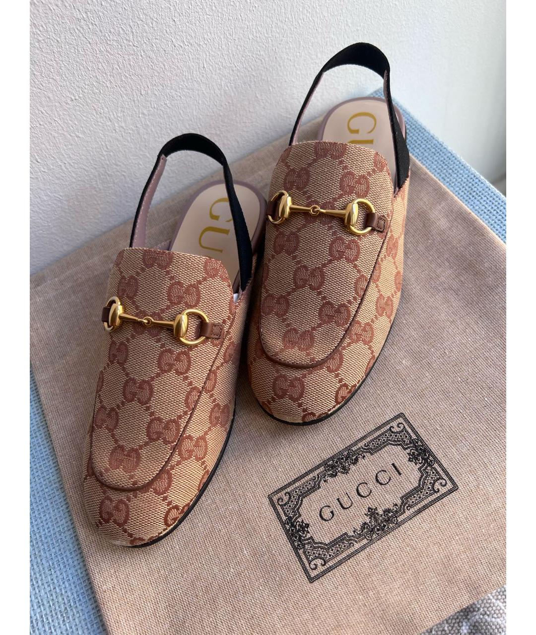 GUCCI Коричневые лоферы и мокасины, фото 4