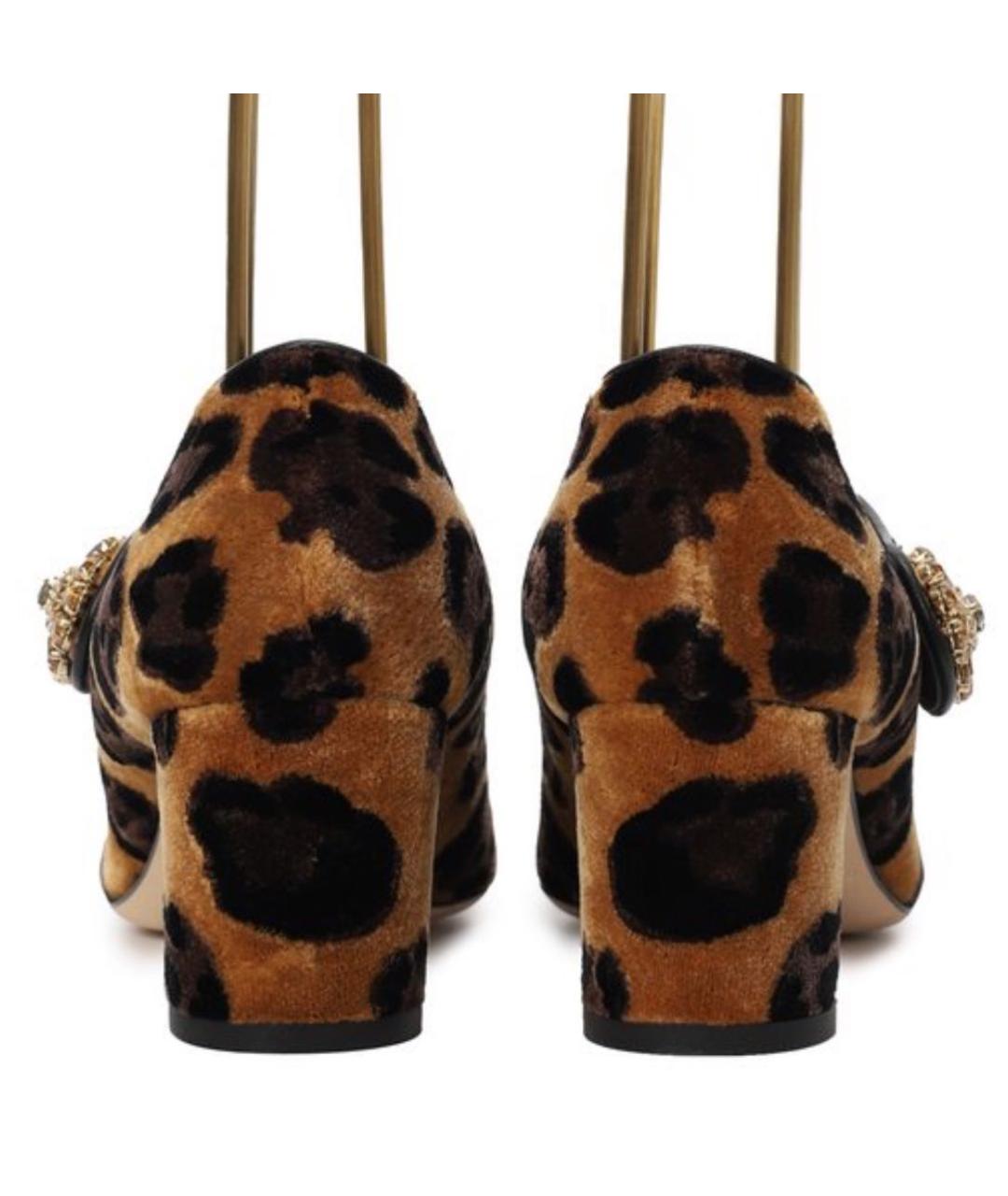 DOLCE&GABBANA Мульти бархатные туфли, фото 4