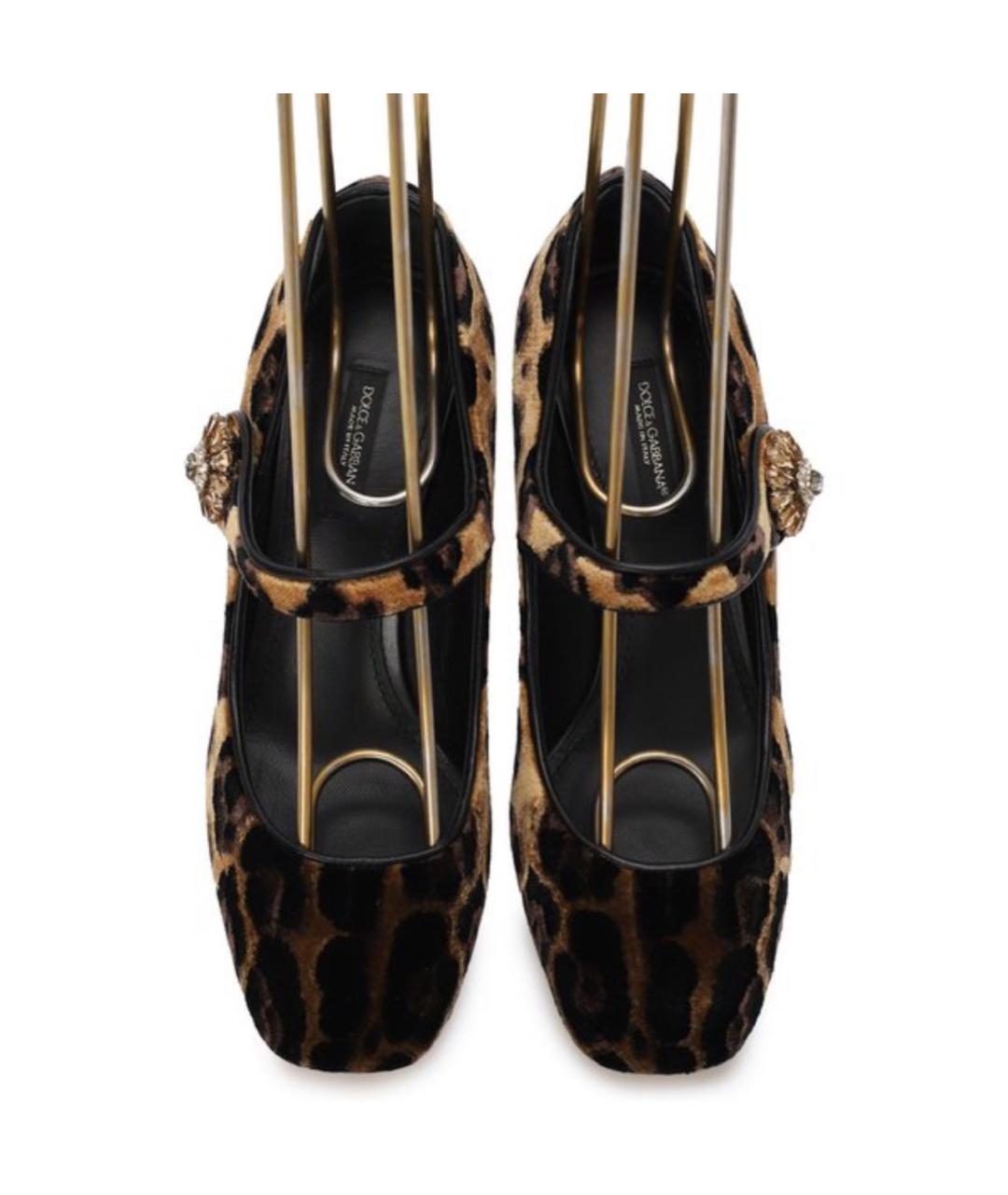 DOLCE&GABBANA Мульти бархатные туфли, фото 2