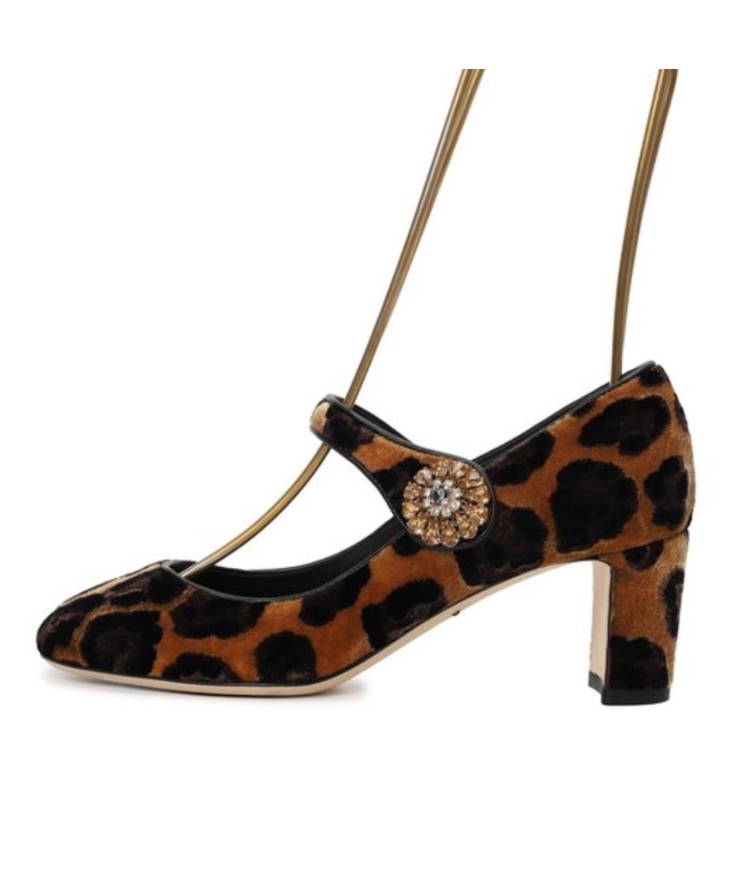 DOLCE&GABBANA Мульти бархатные туфли, фото 9