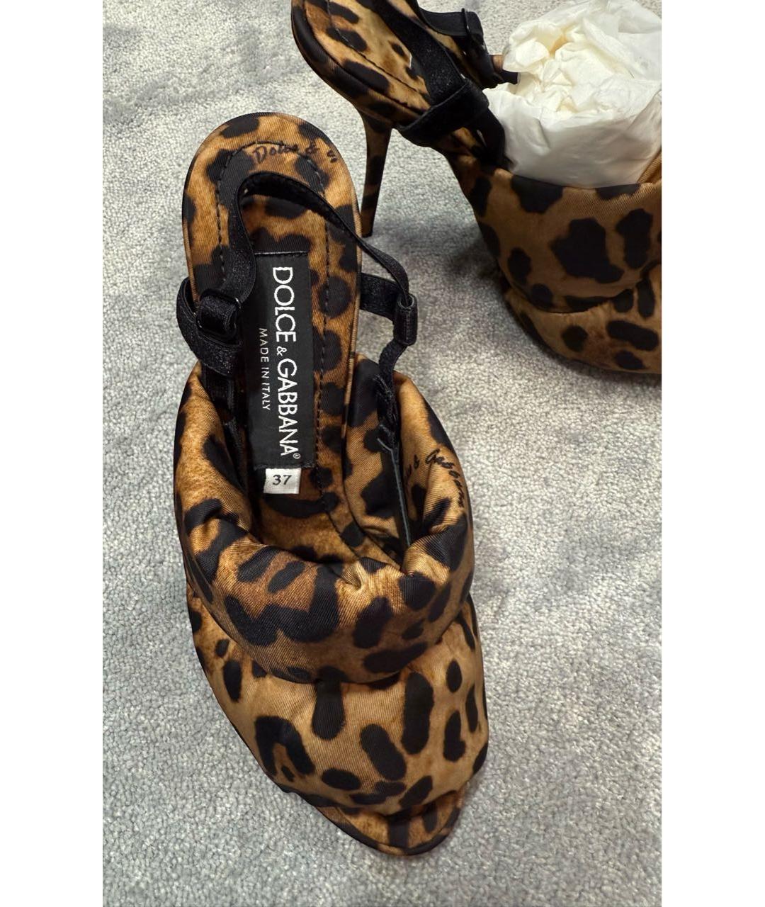 DOLCE&GABBANA Мульти текстильные босоножки, фото 8