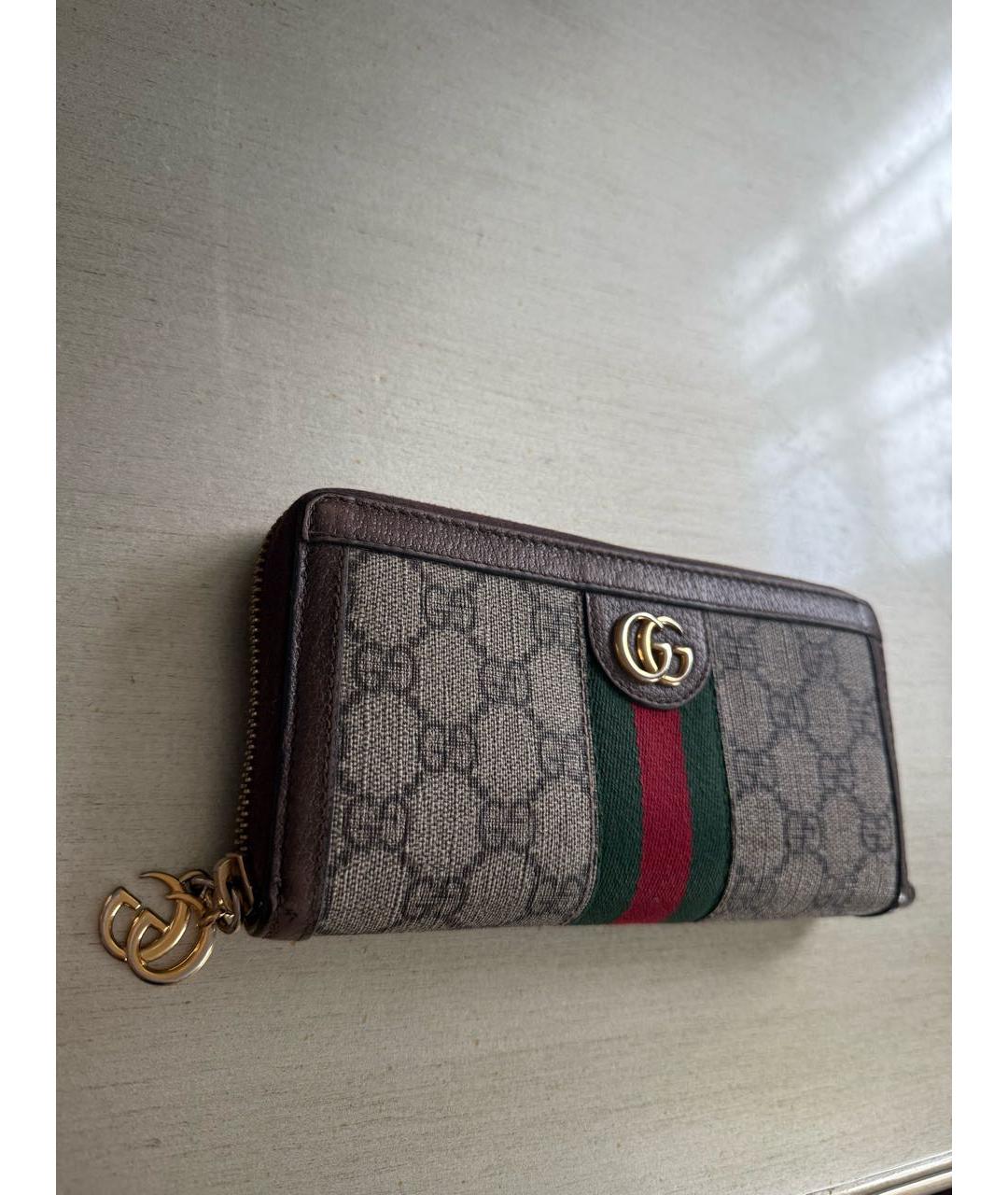 GUCCI Коричневый кожаный кошелек, фото 2