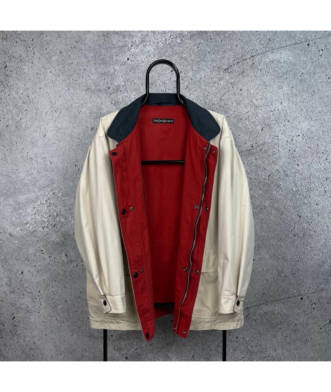 SAINT LAURENT Бежевая куртка, фото 2