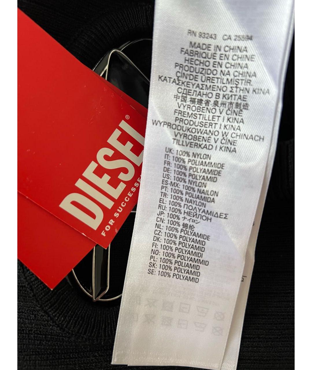 DIESEL Черное полиамидовое повседневное платье, фото 7