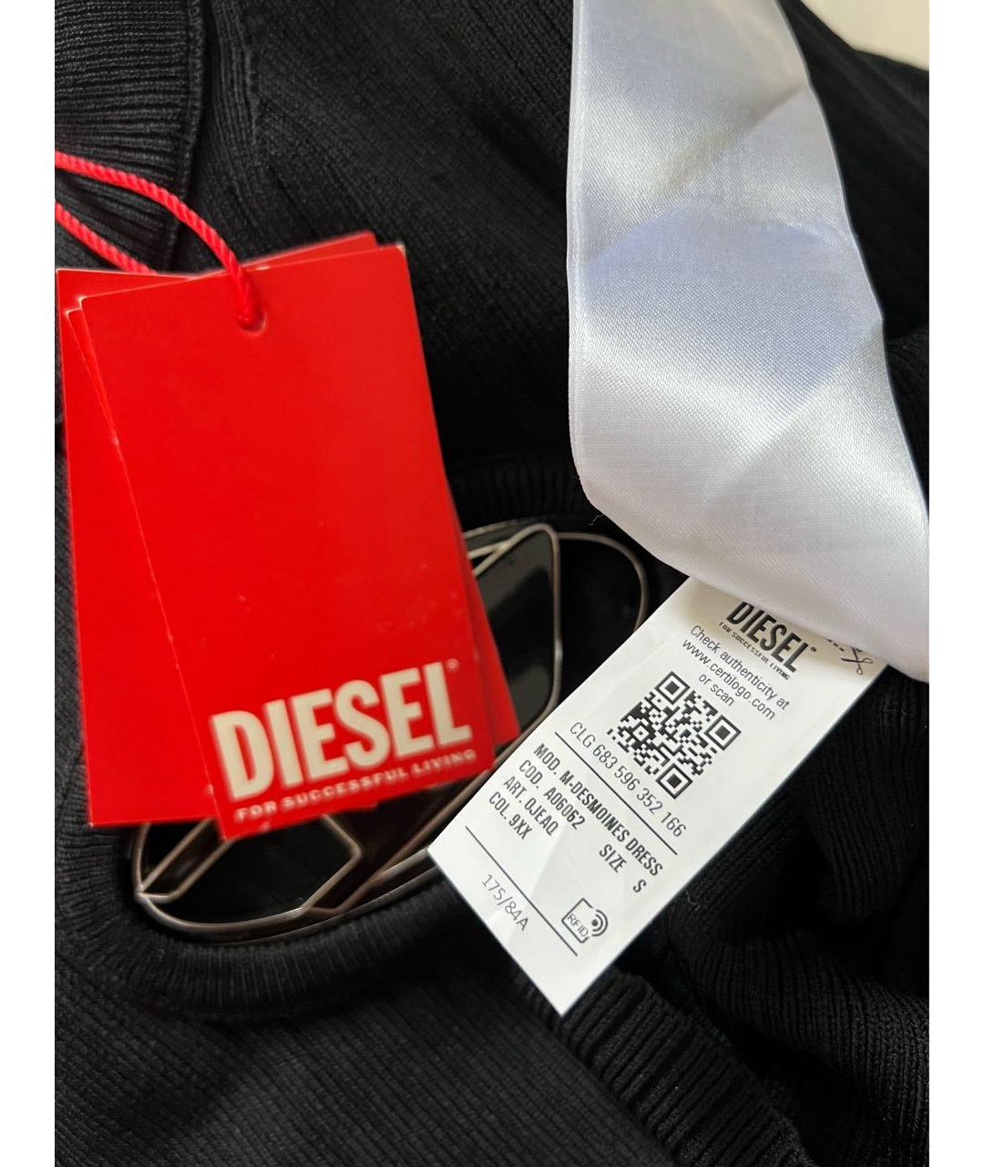 DIESEL Черное полиамидовое повседневное платье, фото 6