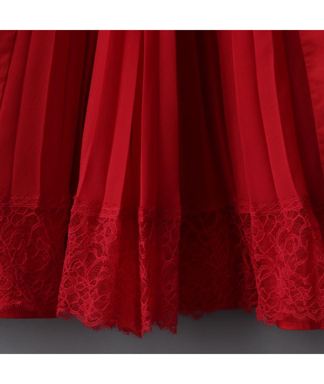ERMANNO SCERVINO Красное хлопковое коктейльное платье, фото 7