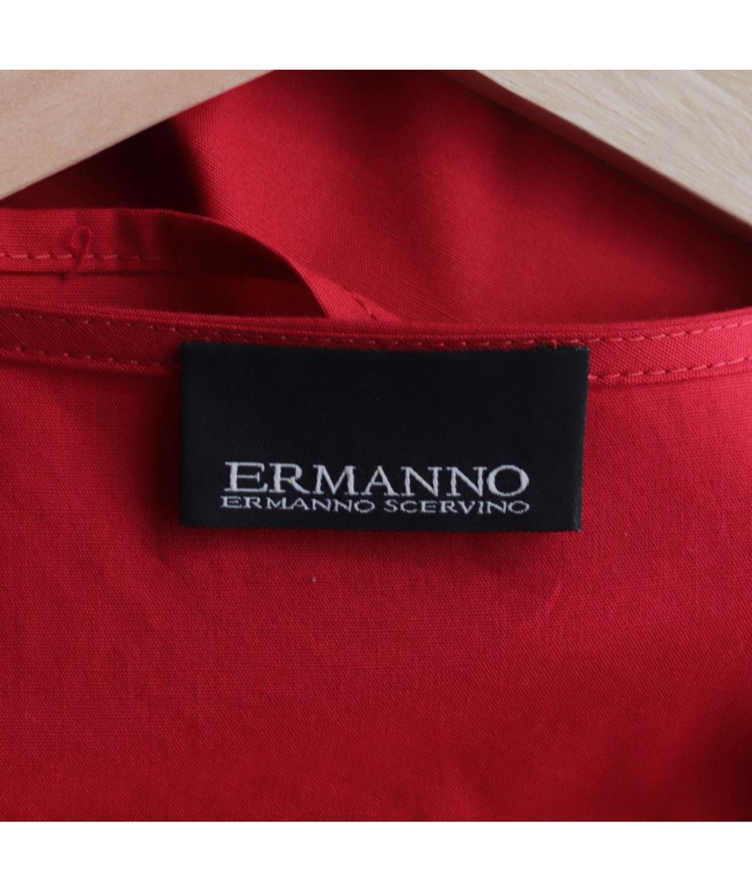 ERMANNO SCERVINO Красное хлопковое коктейльное платье, фото 3