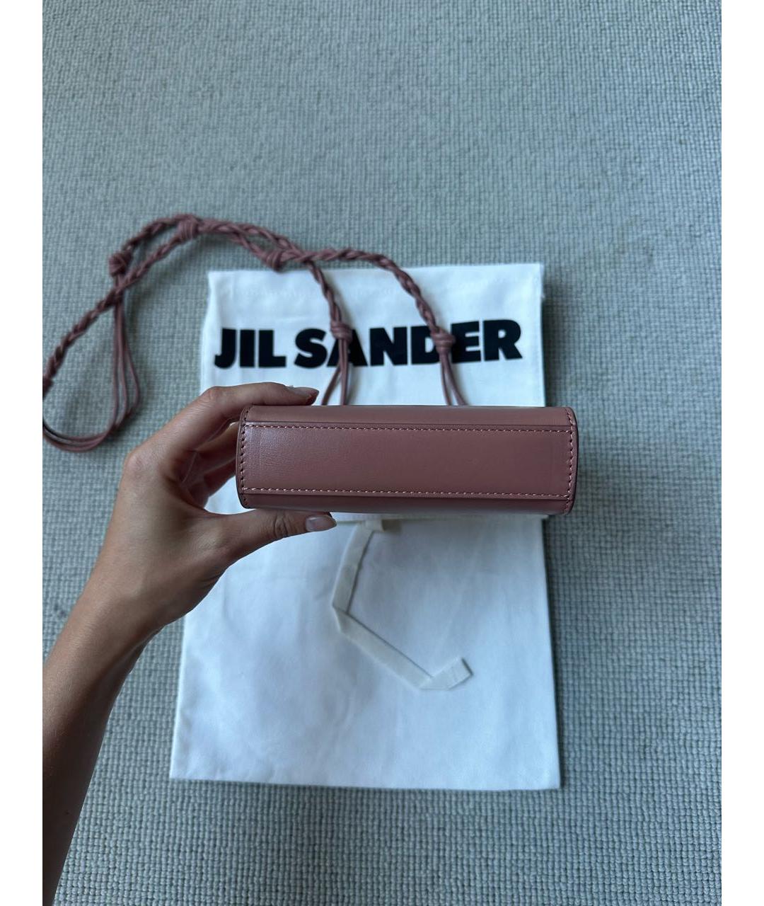 JIL SANDER Коралловая кожаная сумка через плечо, фото 6