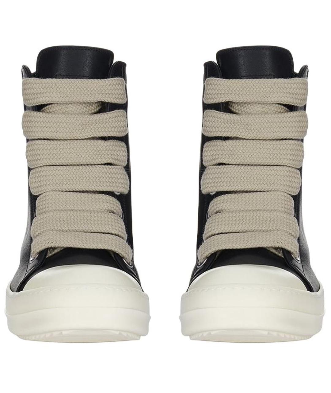 RICK OWENS Черные кожаные кеды, фото 4