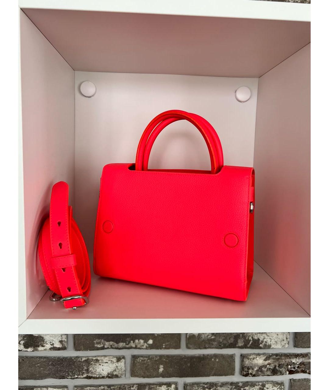 CHRISTIAN DIOR Красная кожаная сумка с короткими ручками, фото 8