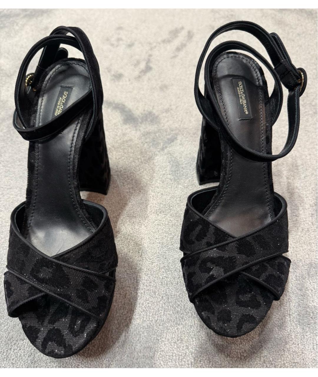 DOLCE&GABBANA Черные босоножки, фото 2