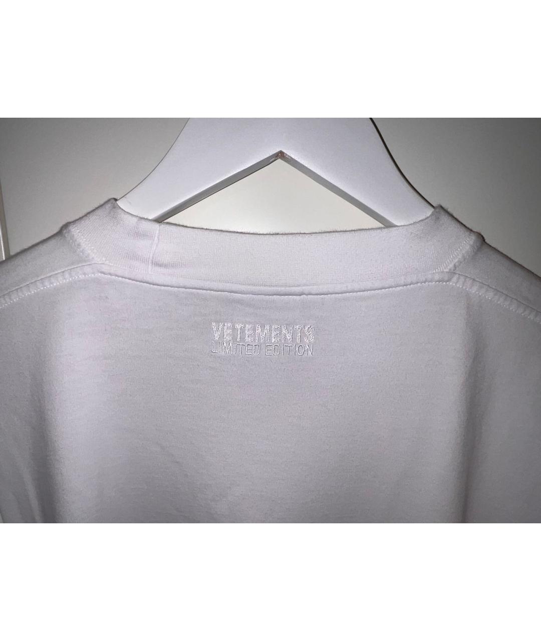 VETEMENTS Белая хлопковая футболка, фото 5