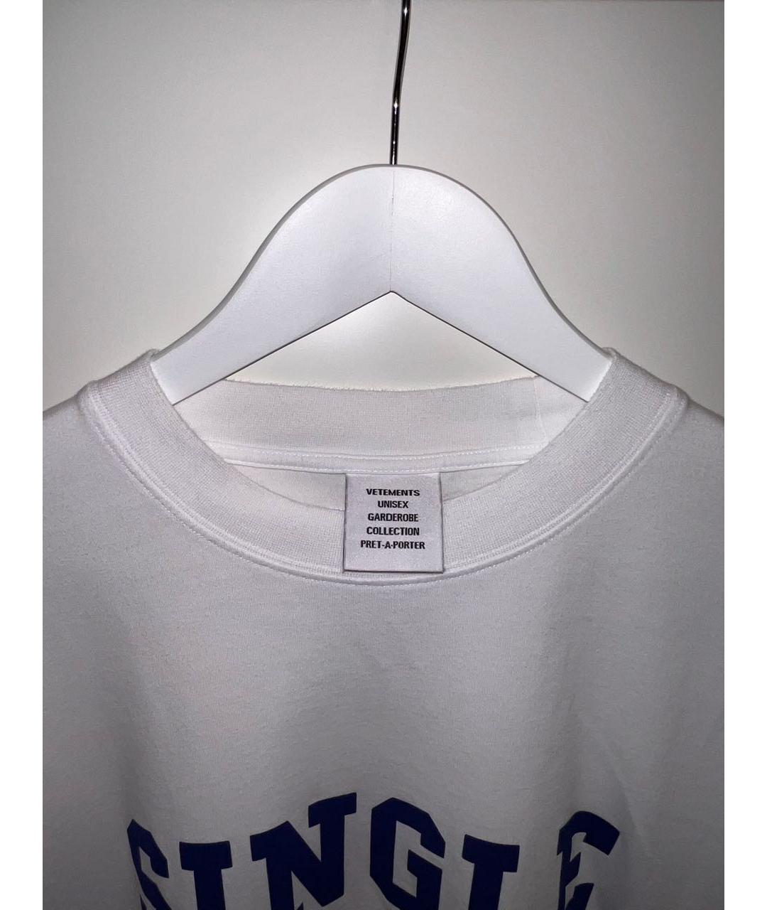 VETEMENTS Белая хлопковая футболка, фото 8