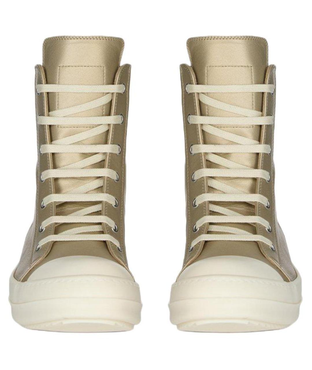 RICK OWENS Золотые кеды, фото 3