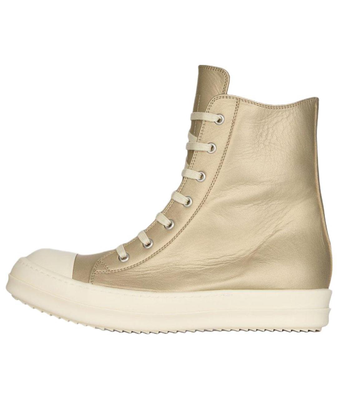 RICK OWENS Золотые кеды, фото 2