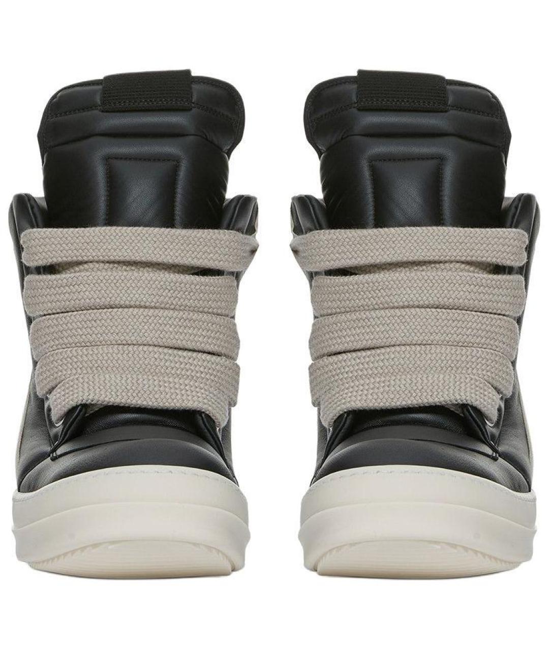 RICK OWENS Черные высокие кроссовки / кеды, фото 4