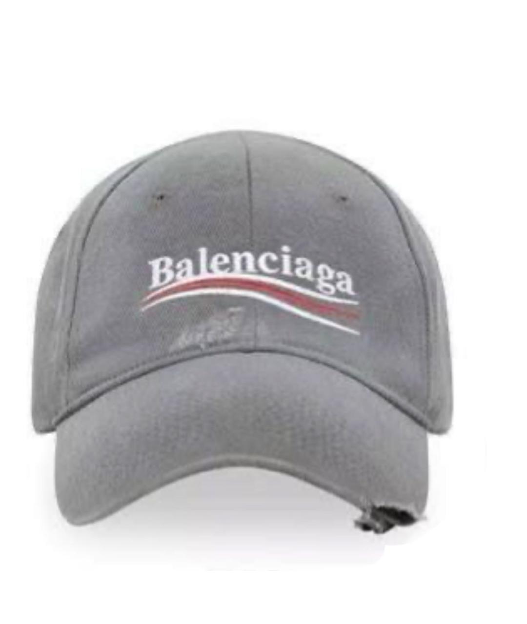 BALENCIAGA Серая хлопковая кепка, фото 1