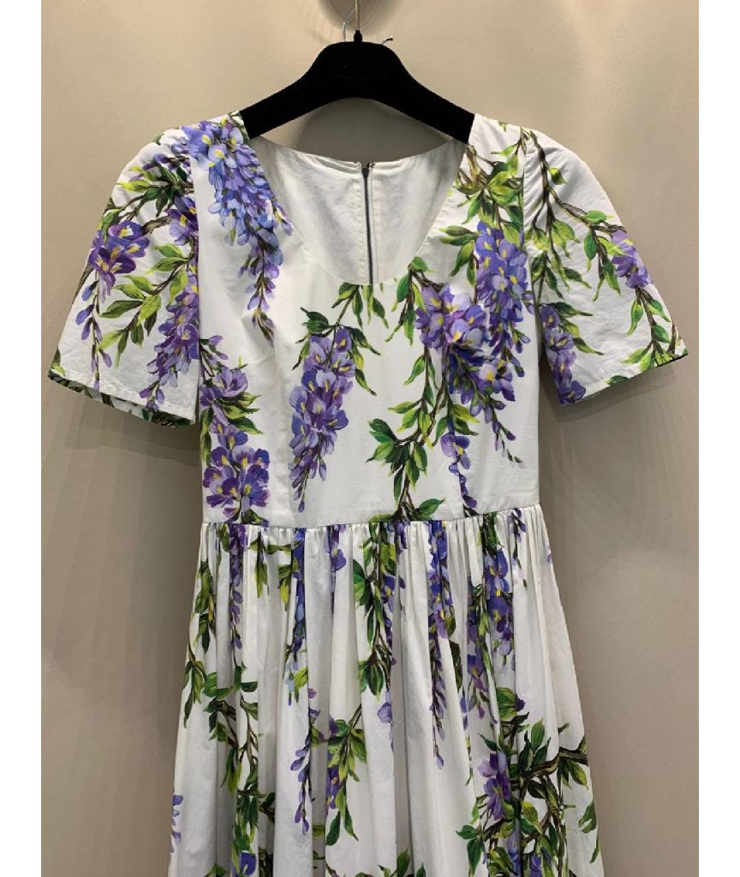 DOLCE&GABBANA Белое хлопковое повседневное платье, фото 3