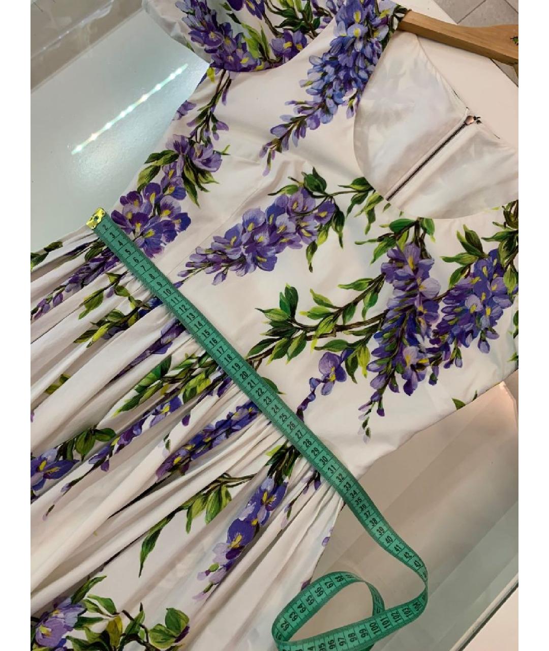 DOLCE&GABBANA Белое хлопковое повседневное платье, фото 8