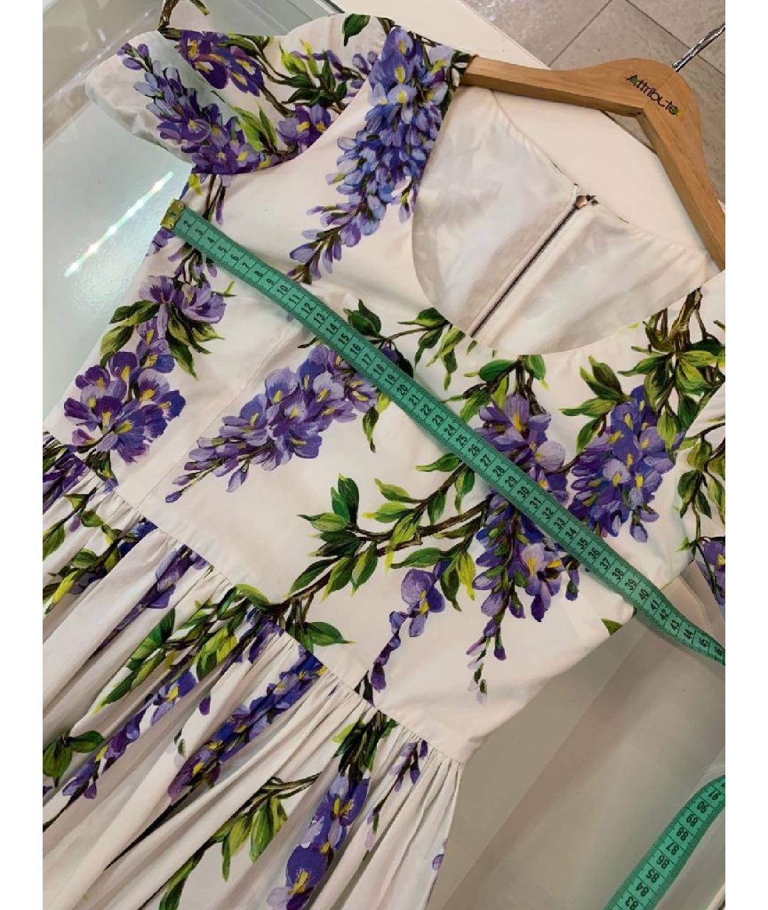 DOLCE&GABBANA Белое хлопковое повседневное платье, фото 7
