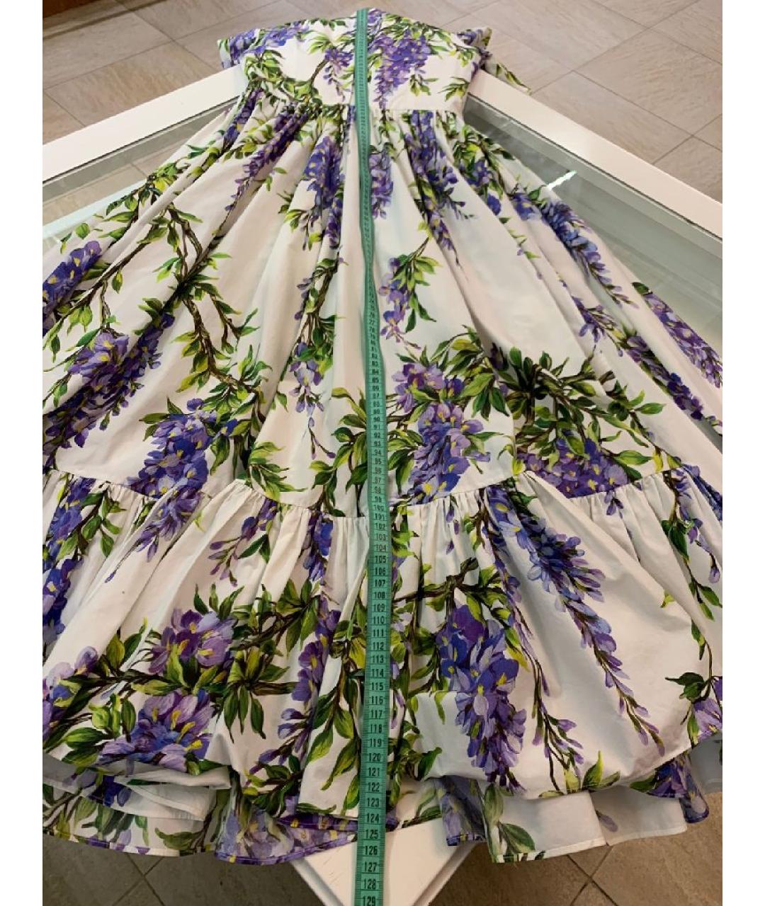 DOLCE&GABBANA Белое хлопковое повседневное платье, фото 9