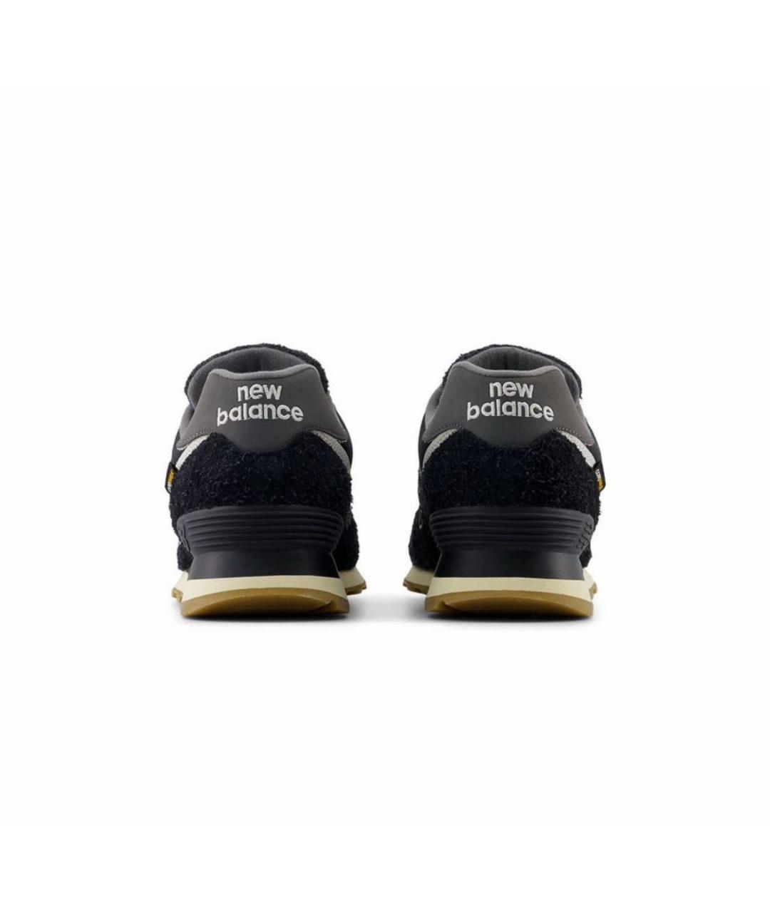 NEW BALANCE Черные замшевые низкие кроссовки / кеды, фото 3