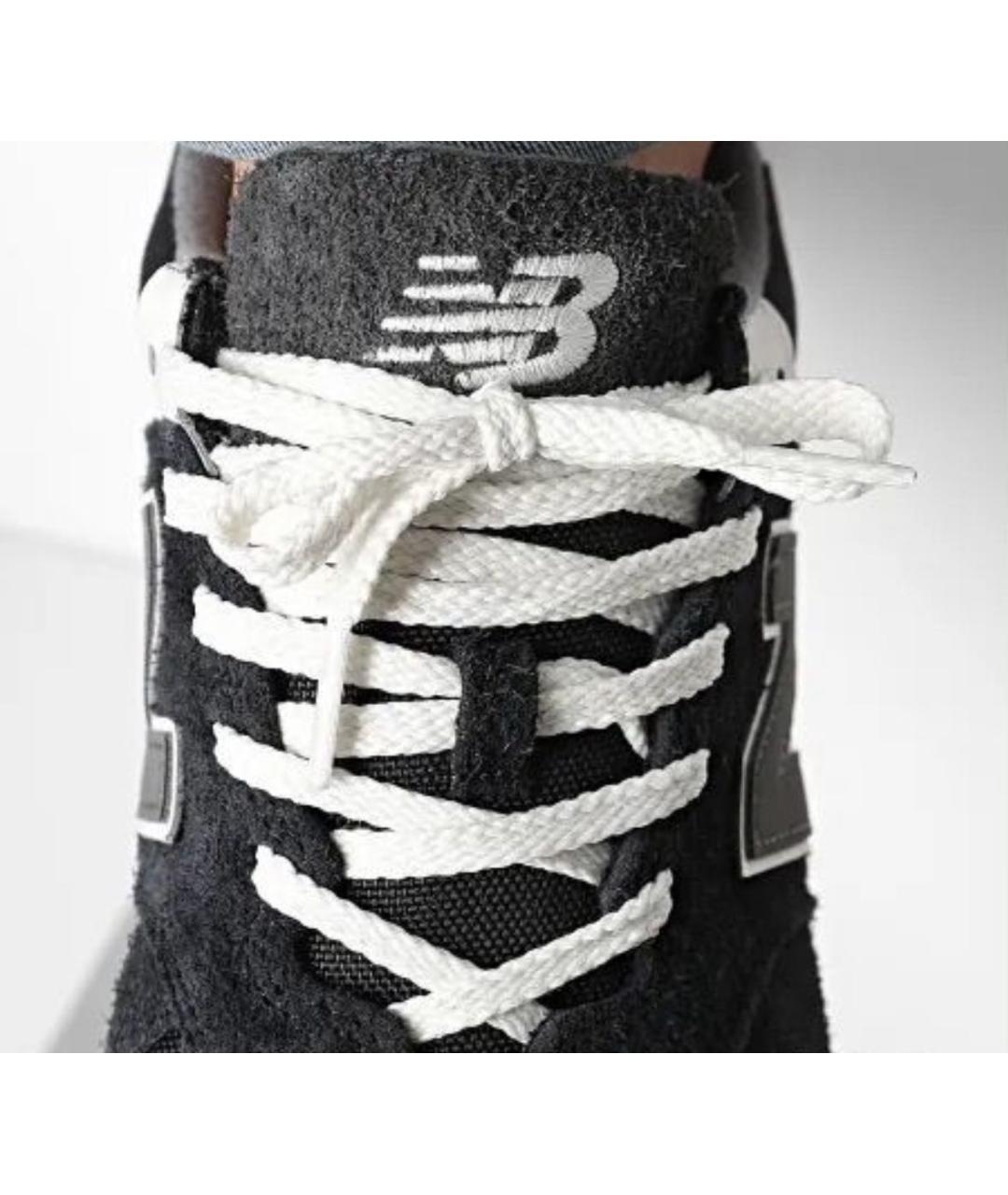 NEW BALANCE Черные замшевые низкие кроссовки / кеды, фото 5