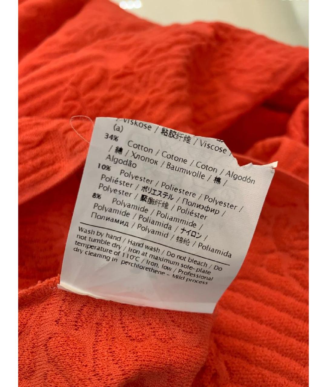 MISSONI Коралловое вискозное повседневное платье, фото 5