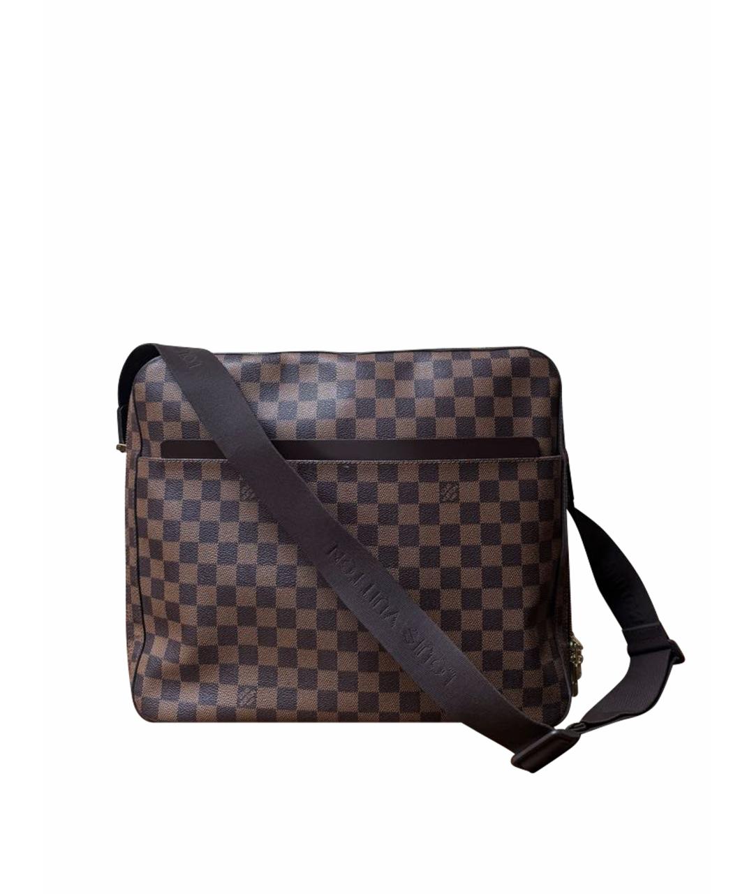 LOUIS VUITTON Коричневый кожаный портфель, фото 1