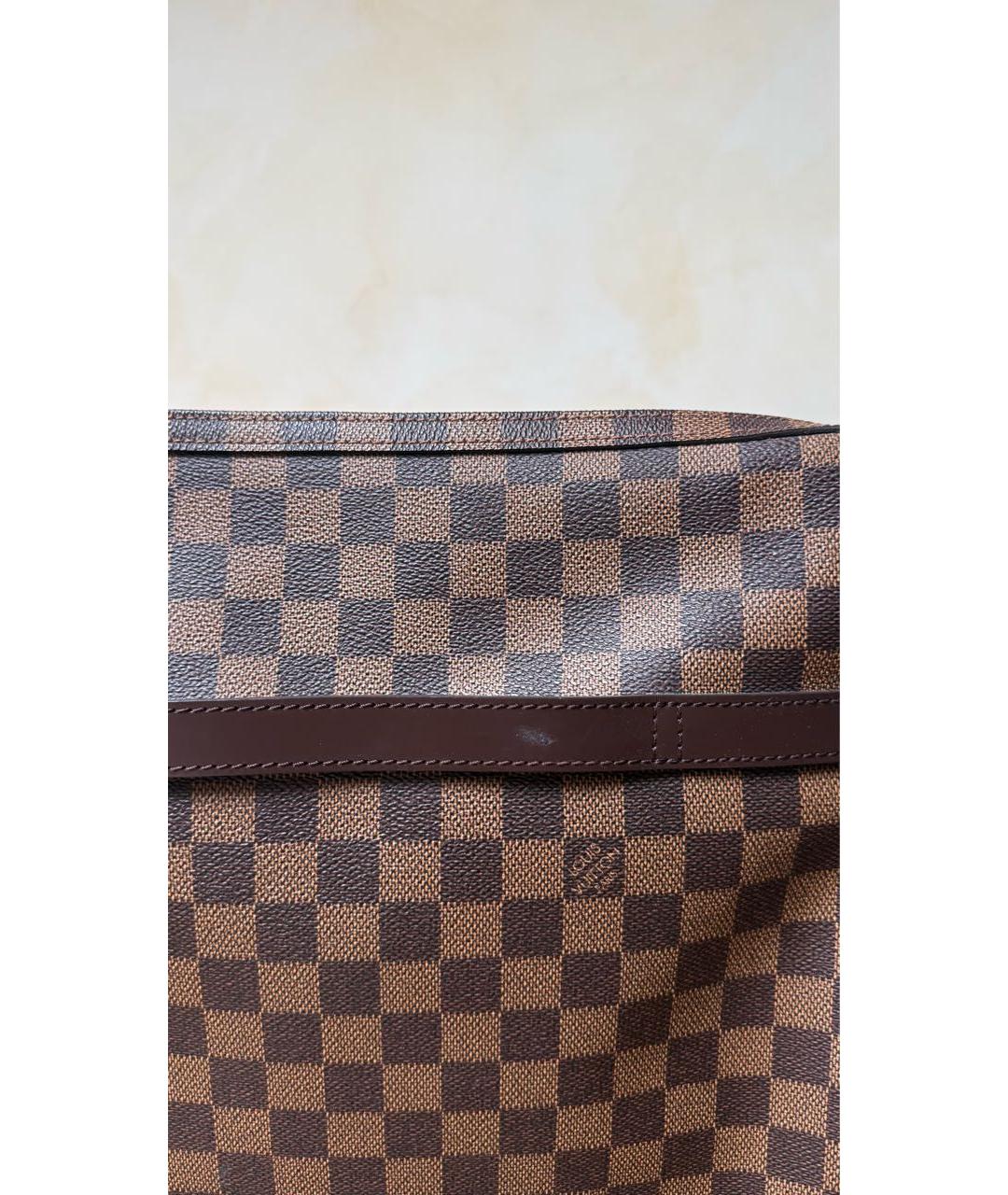 LOUIS VUITTON Коричневый кожаный портфель, фото 7
