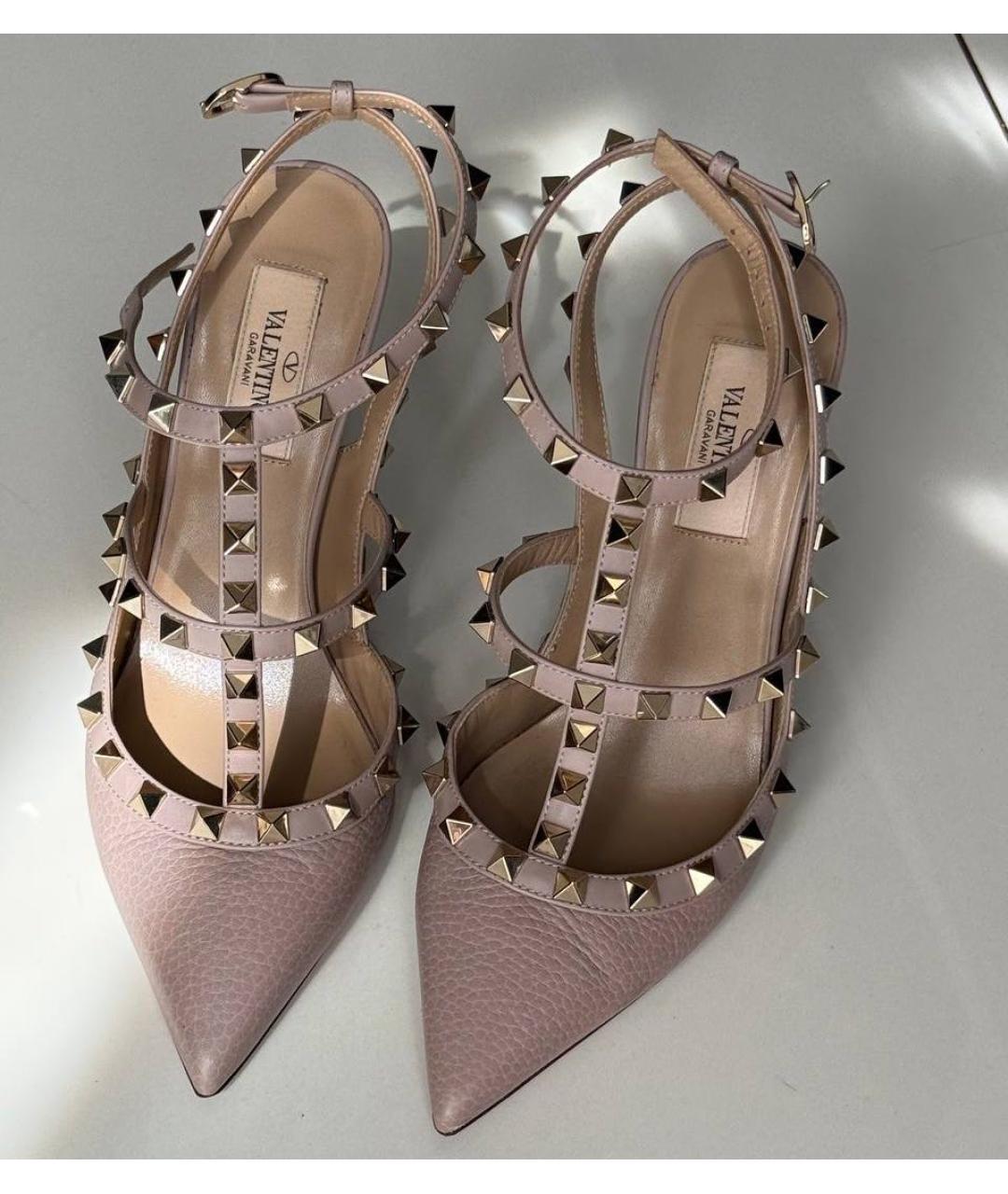 VALENTINO Бежевые кожаные туфли, фото 3