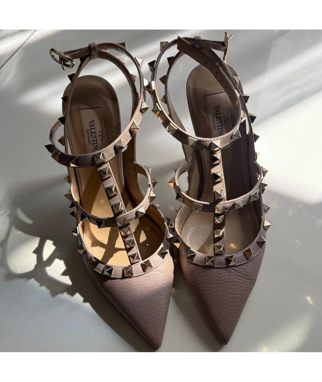 VALENTINO Бежевые кожаные туфли, фото 6