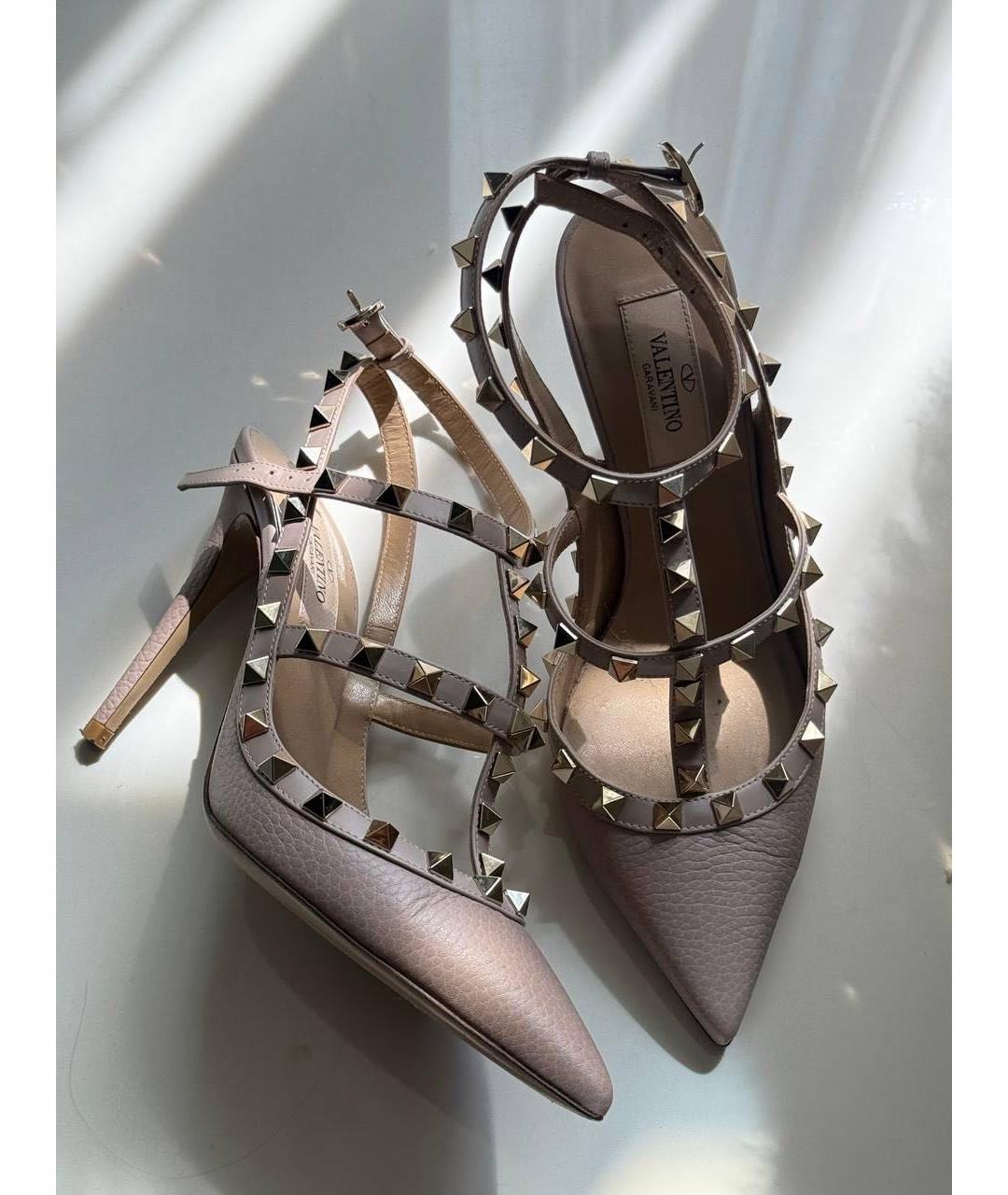 VALENTINO Бежевые кожаные туфли, фото 2