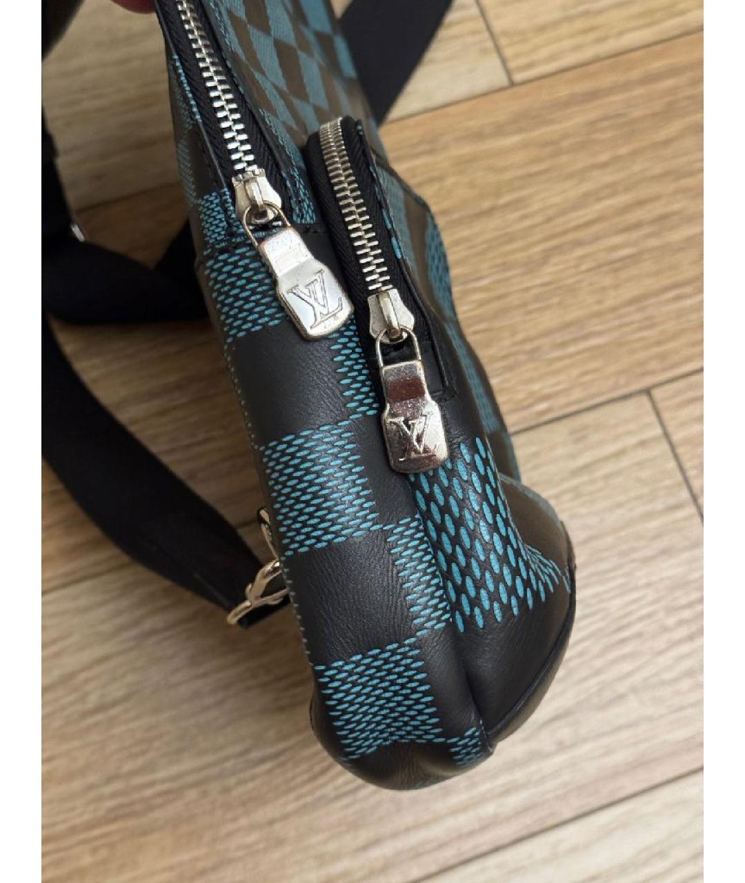LOUIS VUITTON Черный кожаный рюкзак, фото 4