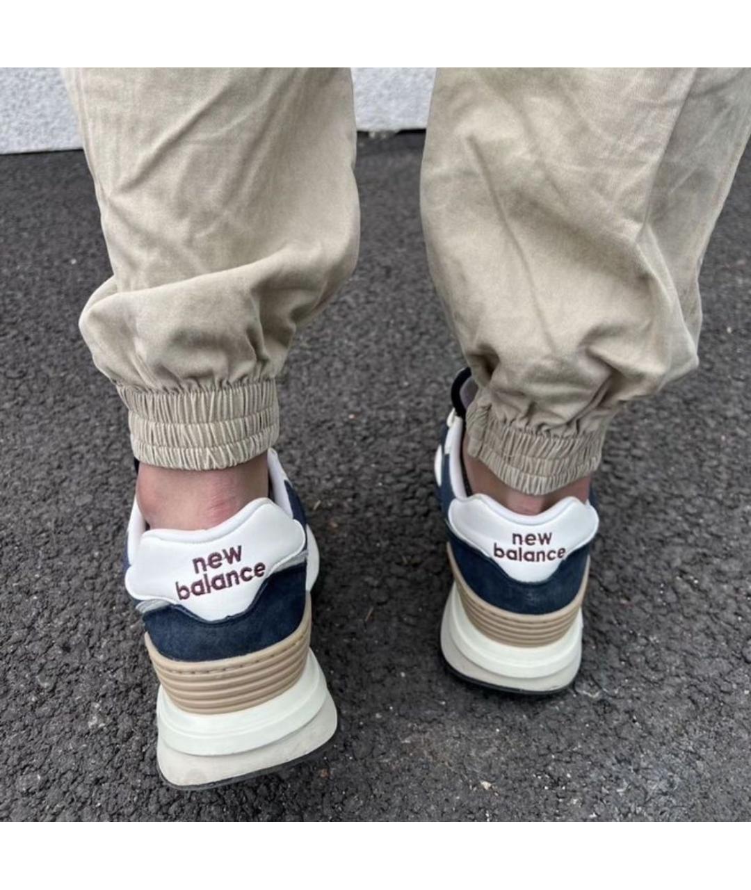 NEW BALANCE Темно-синие замшевые низкие кроссовки / кеды, фото 6