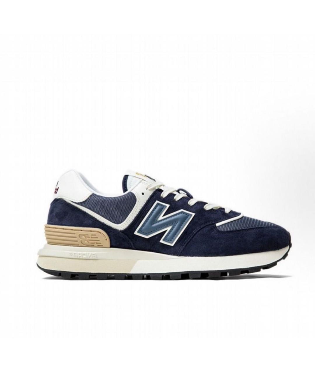 NEW BALANCE Темно-синие замшевые низкие кроссовки / кеды, фото 9