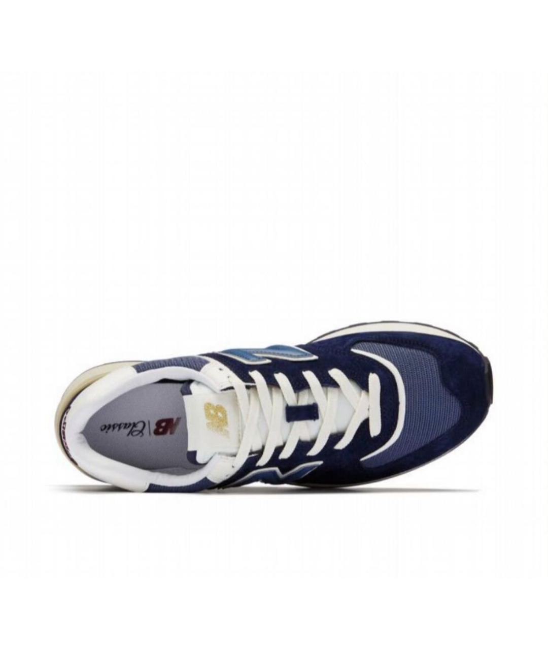 NEW BALANCE Темно-синие замшевые низкие кроссовки / кеды, фото 3