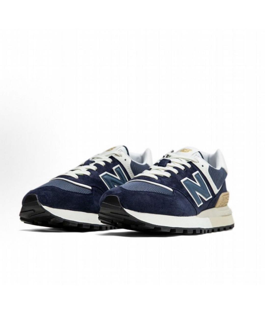 NEW BALANCE Темно-синие замшевые низкие кроссовки / кеды, фото 2